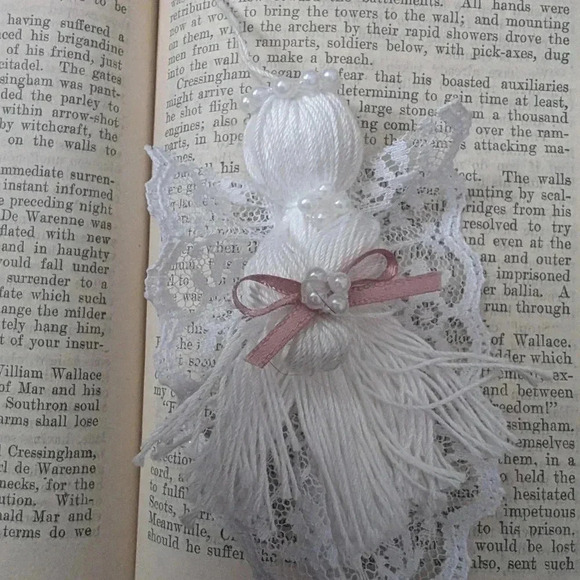 Handmade Lace Angel Ornament - Picture 2 of 7